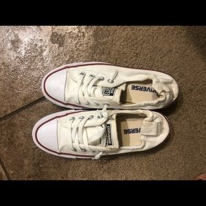 Converse White Slip-on Tennis Shoes size 6